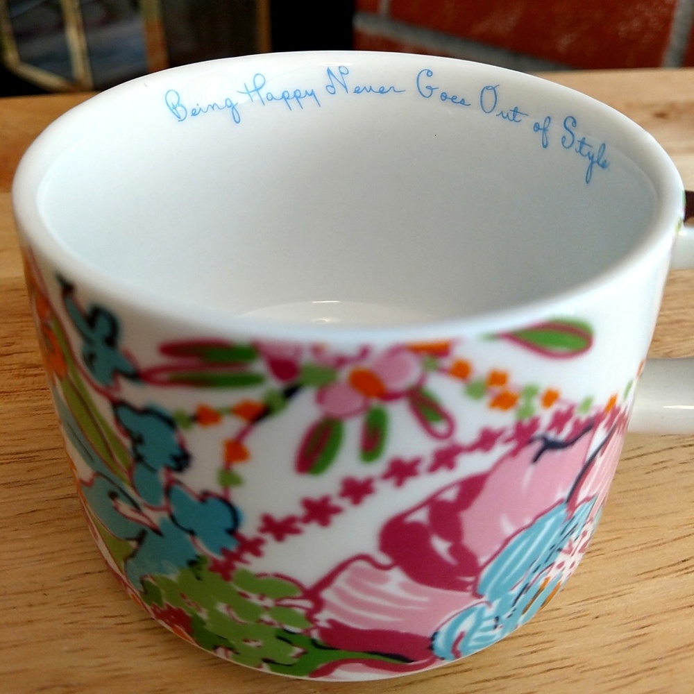 LILLY PULITZER 5pc Porcelain Stacking Espresso Mug - Picture 3 of 6